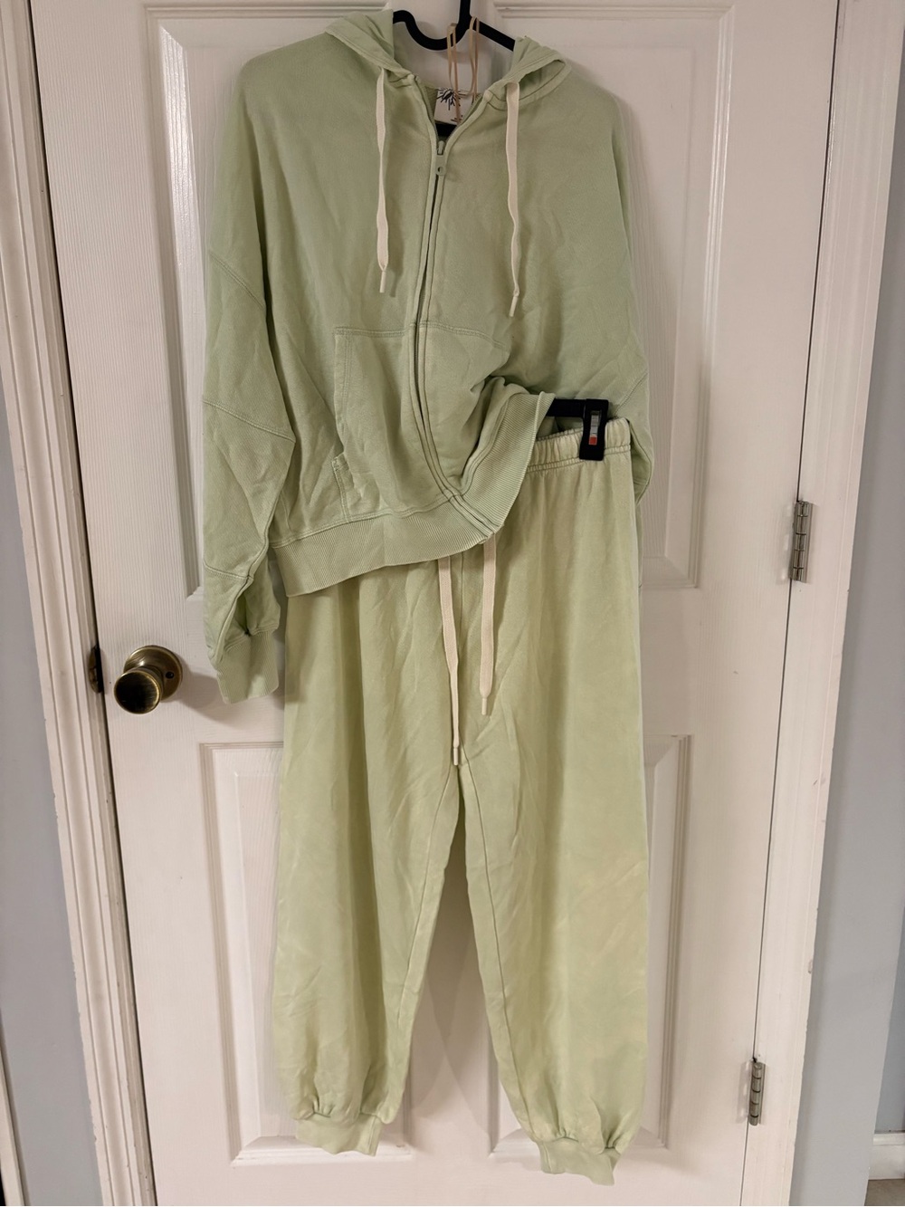 NEW aerie Light Green Zip Hoodie & Drawstring Joggers Set